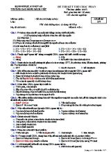 Đề thi kết thúc học phần Tin học lớp 12 - Mã đề 357
